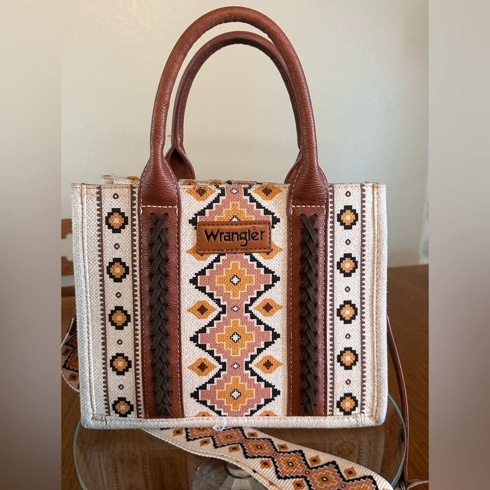 Wrangler Southwestern canvas mini tote